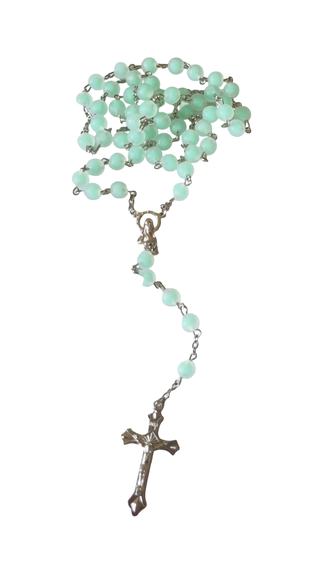 Acrylic Rosary Matte Pale Green Bead