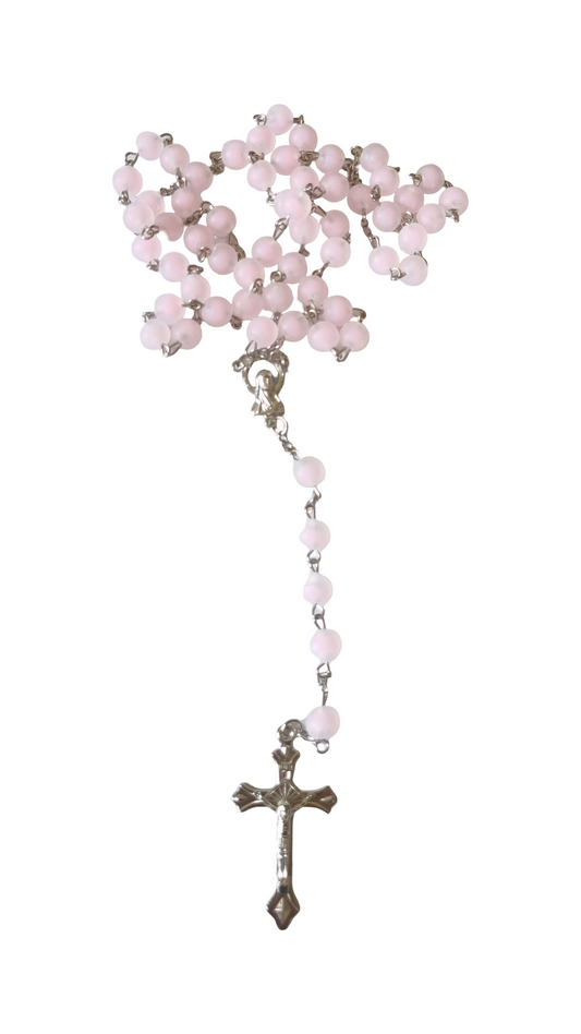 Acrylic Rosary Matte Pale Pink Bead
