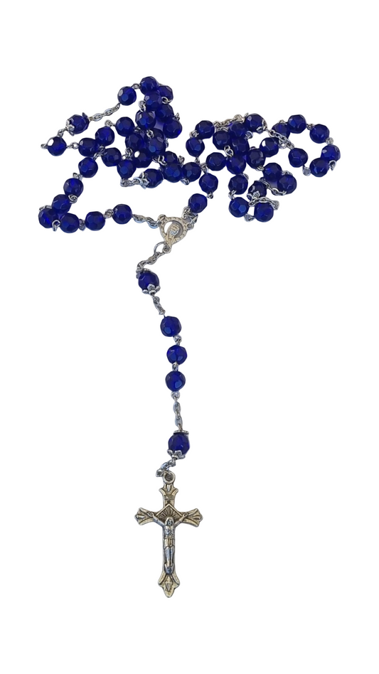 Crystal Rosary Blue Bead