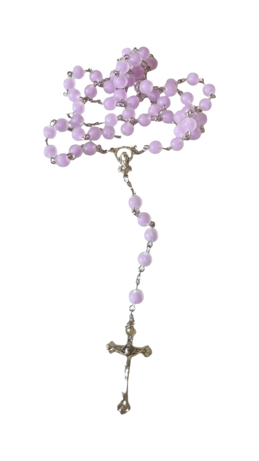 Acrylic rosary matte lilac bead