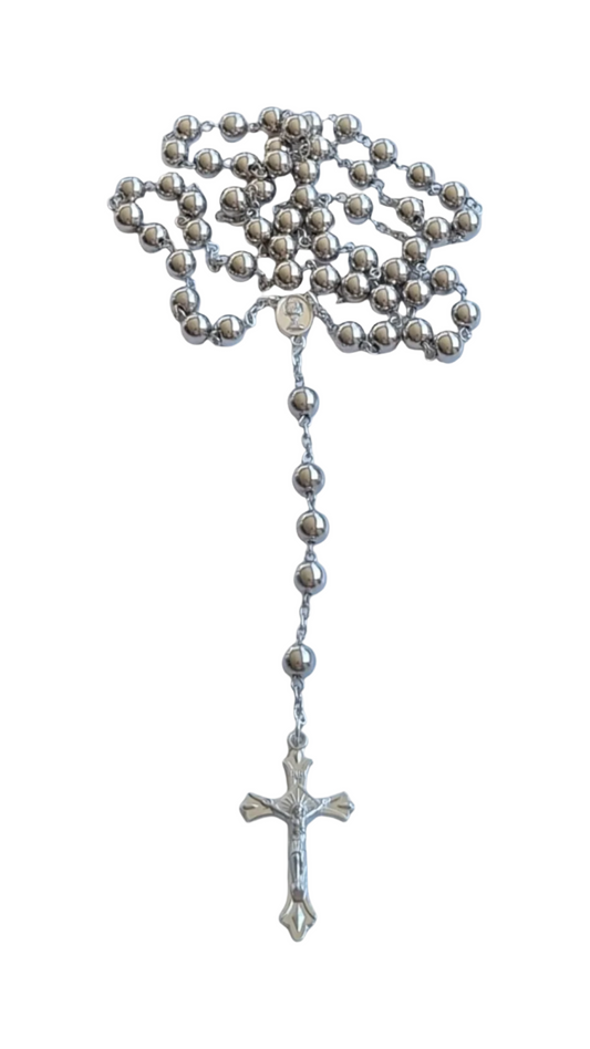 Acrylic Rosary silver bead